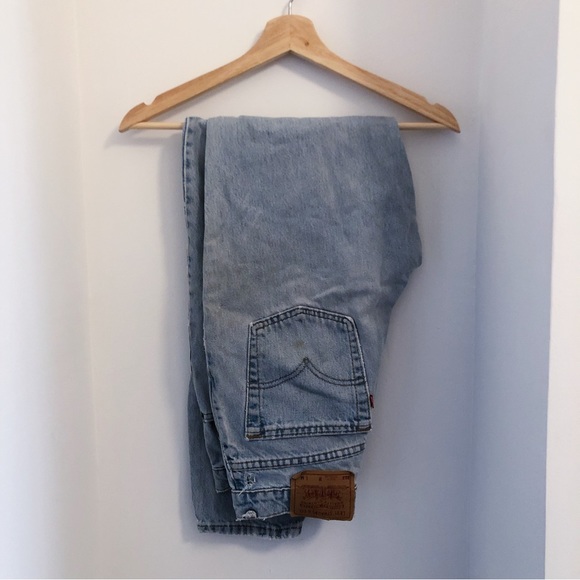 Levi’s Destroyed 512 Slim Fit Tapered Leg Blue Jeans - Picture 2 of 12